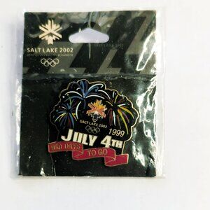 Salt Lake 2002 Olympic Pin July 4th 1999 950 Days To Go Amico Intl